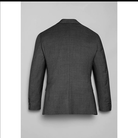 Jos. A Banks Traveler Collection Tailored Fit Tic Weave Suit Grey Size 35 Reg - Picture 2 of 12